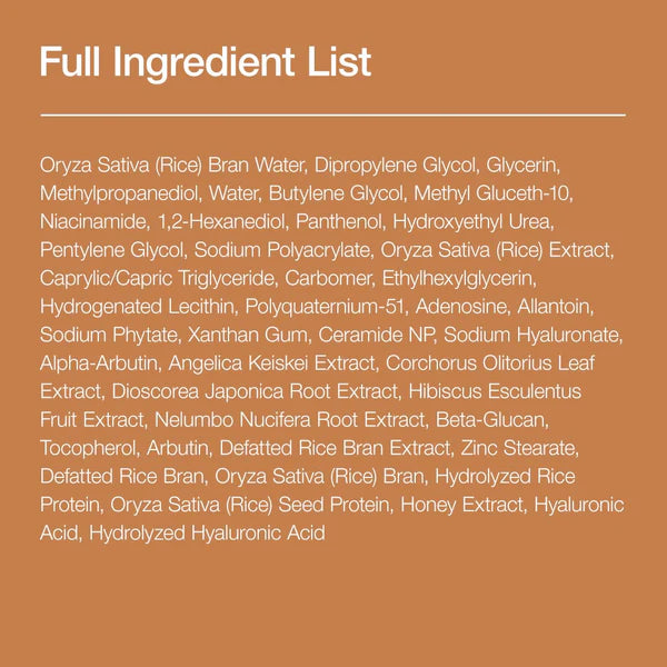 ANUA Rice Ceramide 7 Hydrating Barrier Serum 50ml Ingredients