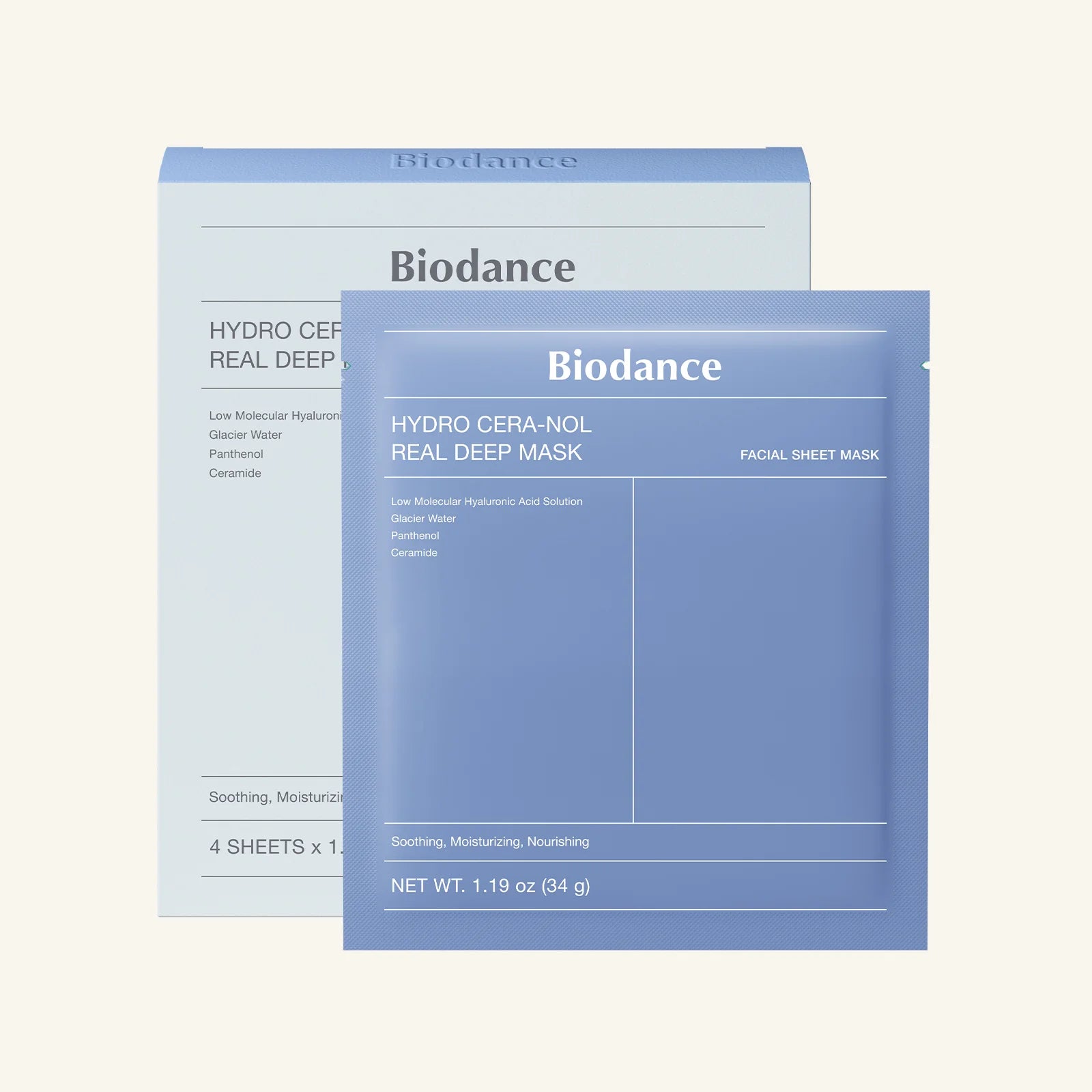 BIODANCE Hydro Cera-Nol Real Deep Mask 4 sheets UPC8809937360971 Main image