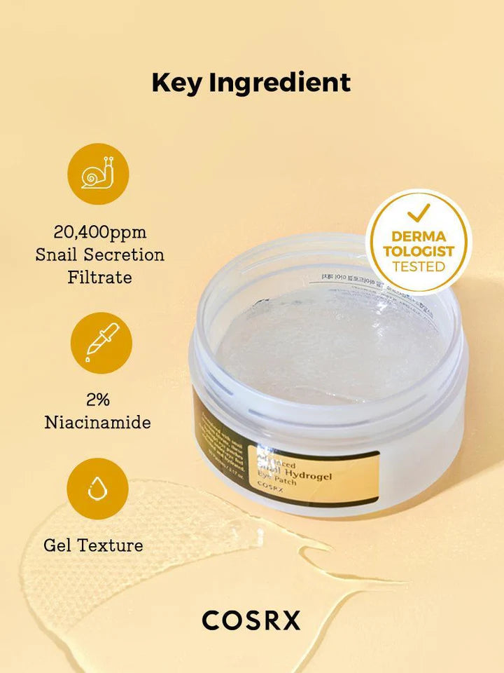 COSRX Advanced Snail Hydrogel Eye Patch 60 patches Key Ingredients