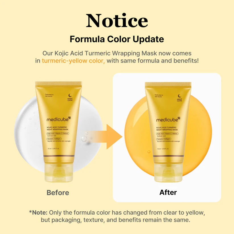 MEDICUBE Kojic Acid Turmeric Night Wrapping Mask 75ml New Look