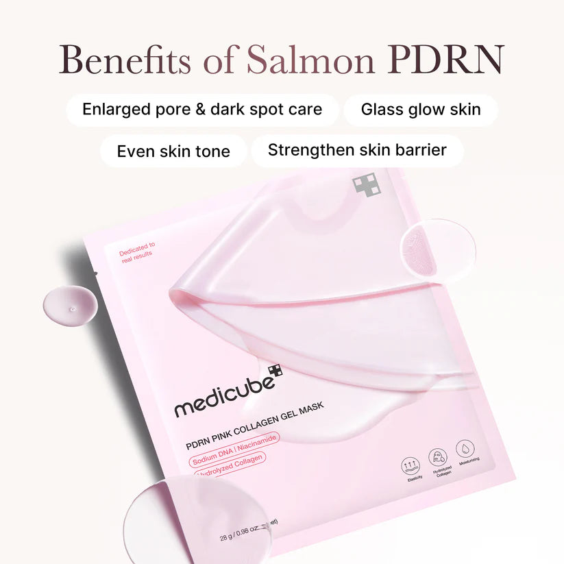 MEDICUBE PDRN Pink Collagen Gel Mask 1 Box 4 Sheets Benefits