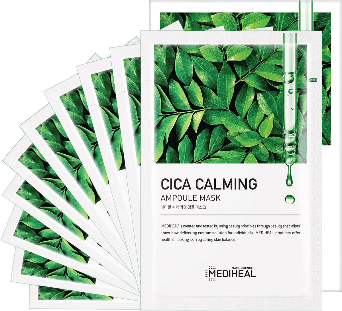 MEDIHEAL Cica Calming Ampoule Mask (1 Box / 10 pcs)