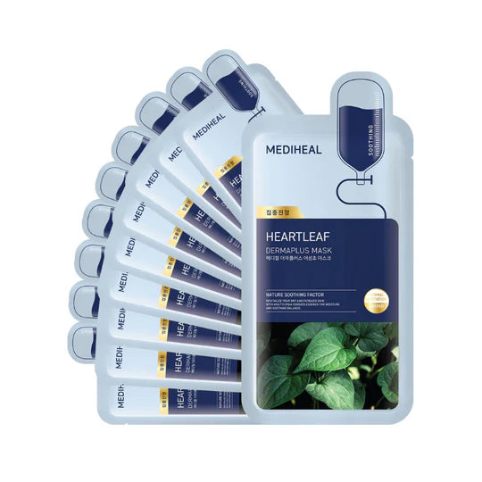 MEDIHEAL Dermaplus Heartleaf Mask 22ml 1 box 10 pieces