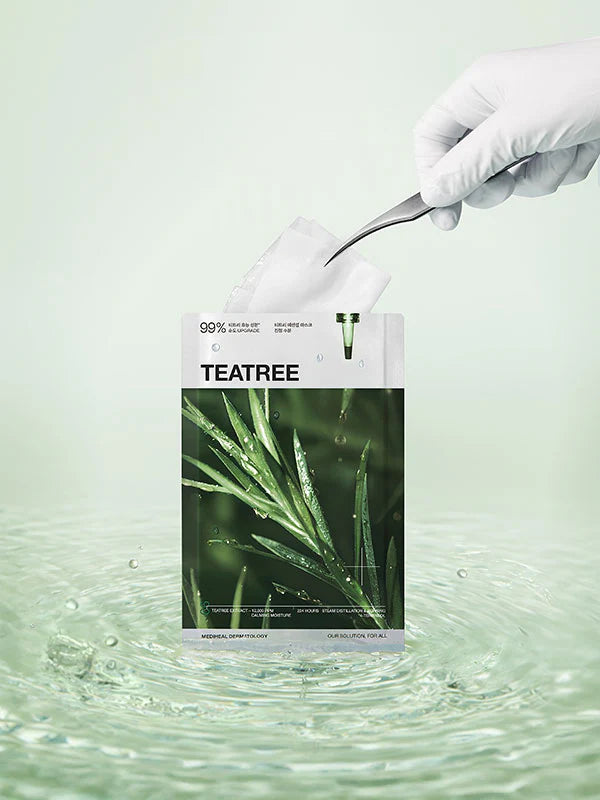 MEDIHEAL Teatree Essential Mask Calming Moisture 24ml 1 box 10 pieces Contents